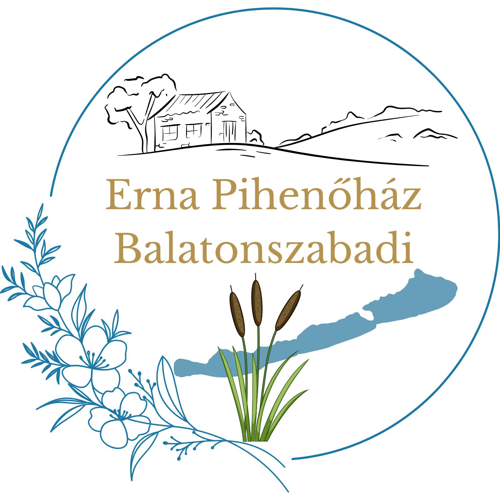 Erna pihenőház Balatonszabadi végleges logó
